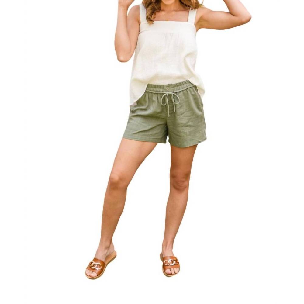 NEW CY FASHION start the day shorts in green